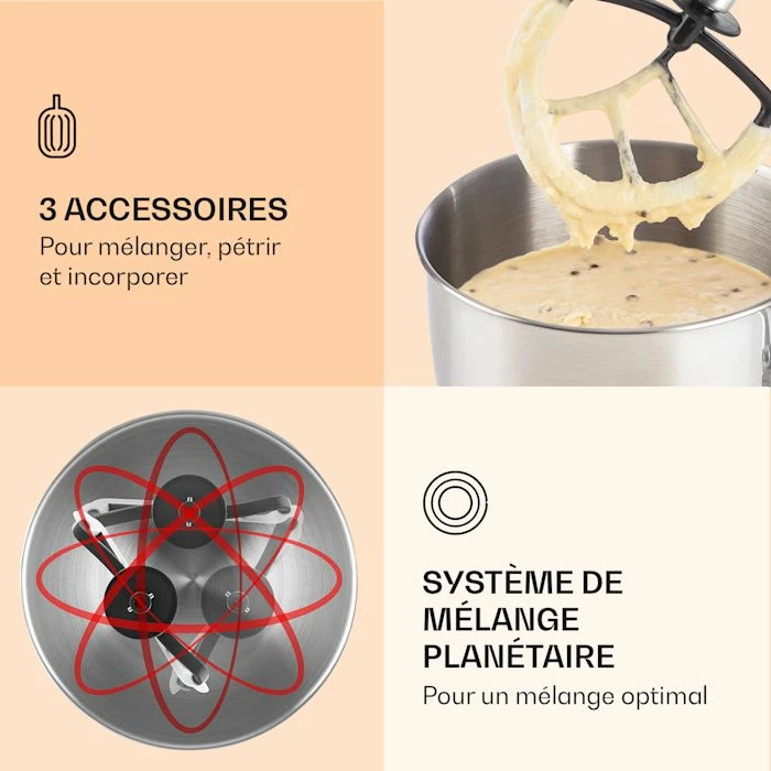 Klarstein Robots De Cuisine Lucia Robot Ménager 3 En 1 6 Klarstein Robots De Cuisine Lucia Robot Ménager 3 En 1 – Image 4