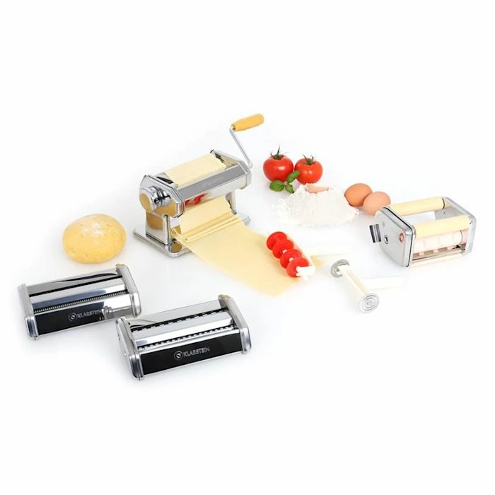 Klarstein Pizza & Pasta Siena Pasta Maker Machine à Pâtes 3 Accessoires 3 Klarstein Pizza & Pasta Siena Pasta Maker Machine à Pâtes 3 Accessoires