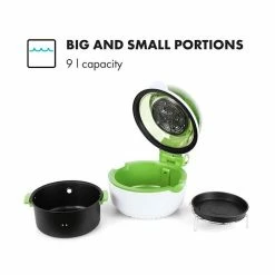 Klarstein Friteuses VitAir Fryer Friteuse à Air Chaud -Appareils de cuisine Soldes Magasin 10012292 yy 0004 logo Klarstein VitAir Heissluftfritteuse V1 Gruen