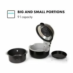 Klarstein Friteuses [second Choix] VitAir Fryer Friteuse à Air Chaud -Appareils de cuisine Soldes Magasin 10021766 0003 logo Klarstein VitAir Heissluftfritteuse V1 Schwarz Grau reedit