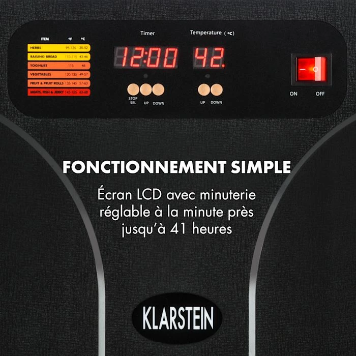Klarstein Déshydrateurs Déshydrateur Alimentaire Fruit Jerky 18 5 Klarstein Déshydrateurs Déshydrateur Alimentaire Fruit Jerky 18 – Image 3