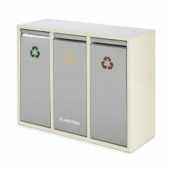 Klarstein Préparation Culinaire Ordnungshüter 3 Poubelle -Appareils de cuisine Soldes Magasin 10031320 yy 0006 front Klarstein Ordnungshueter 3 Muelleimer cremebeige