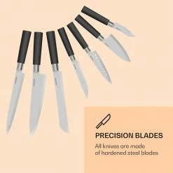 Klarstein Préparation Culinaire Kitano 8 Pcs. Set De Couteaux Avec Bloc -Appareils de cuisine Soldes Magasin 10031653 uk 0004 logo