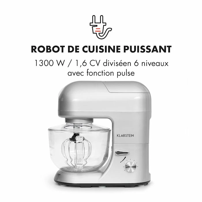 Klarstein Robots De Cuisine Lucia Argentea 2G Robot De Cuisine 5 Klarstein Robots De Cuisine Lucia Argentea 2G Robot De Cuisine – Image 3