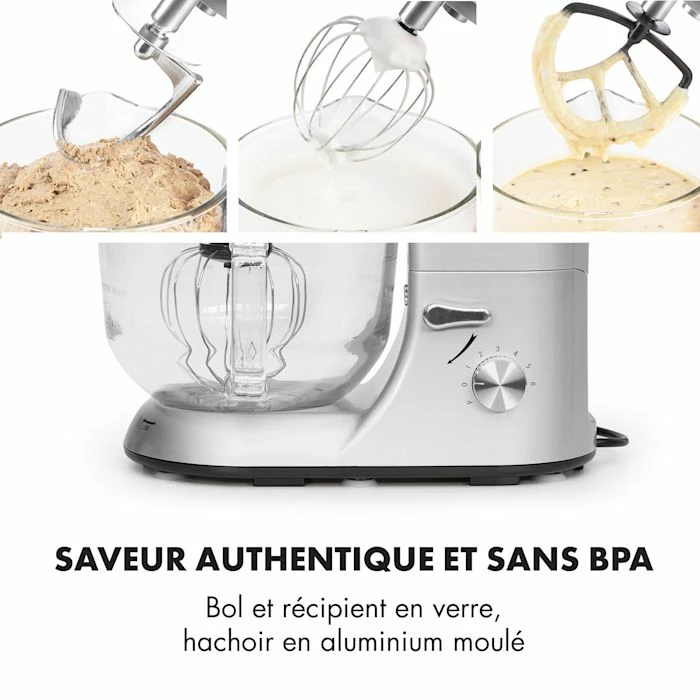 Klarstein Robots De Cuisine Lucia Argentea 2G Robot De Cuisine 6 Klarstein Robots De Cuisine Lucia Argentea 2G Robot De Cuisine – Image 4