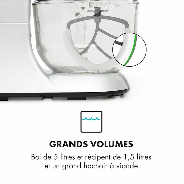 Klarstein Robots De Cuisine Lucia Argentea 2G Robot De Cuisine 7 Klarstein Robots De Cuisine Lucia Argentea 2G Robot De Cuisine – Image 5