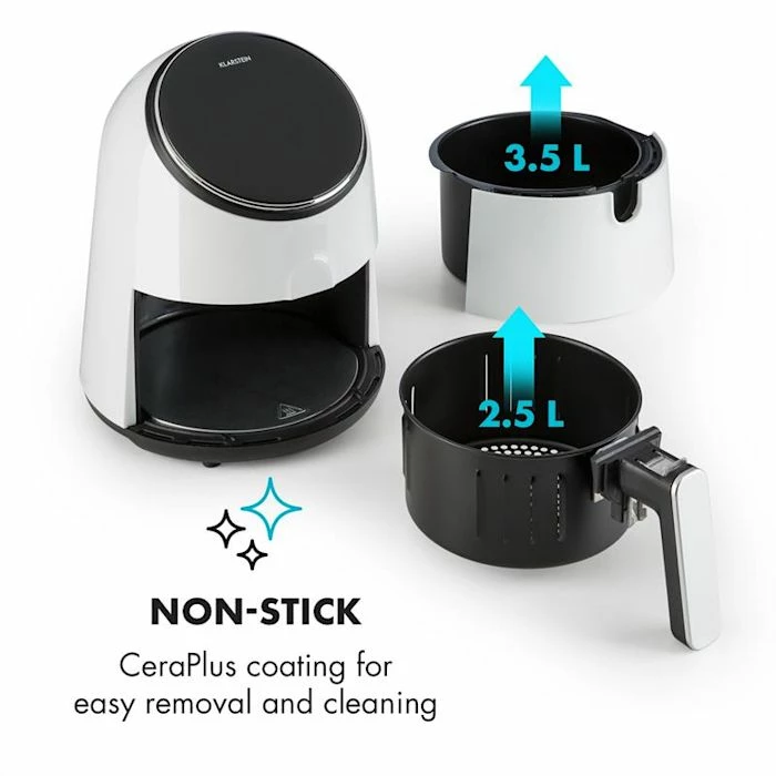 Klarstein Friteuses AirVital Friteuse à Air Chaud 1300 W Blanc 8 Klarstein Friteuses AirVital Friteuse à Air Chaud 1300 W Blanc – Image 6