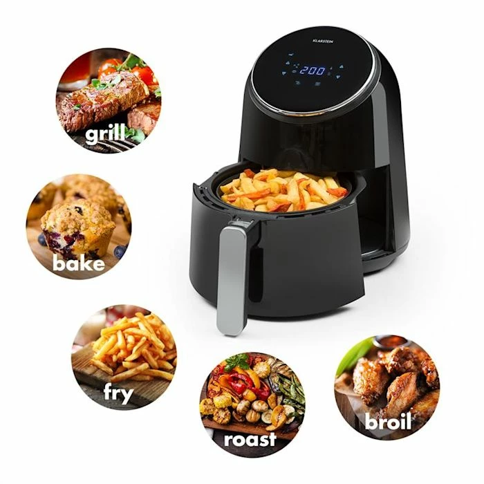 Klarstein Friteuses AirVital Friteuse à Air Chaud 1300 W Noire 5 Klarstein Friteuses AirVital Friteuse à Air Chaud 1300 W Noire – Image 3