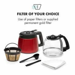 Klarstein Café, Thé Et Espresso Aromatica II Duo Cafetière -Appareils de cuisine Soldes Magasin 10032866 yy 0004 logo Klarstein Aromatica II Duo Kaffeemaschine rot