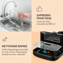 Klarstein Café, Thé Et Espresso BellaVita Espresso Machine à Espresso 11 Klarstein Café, Thé Et Espresso BellaVita Espresso Machine à Espresso -Appareils de cuisine Soldes Magasin 10033137 fr 0004 logo