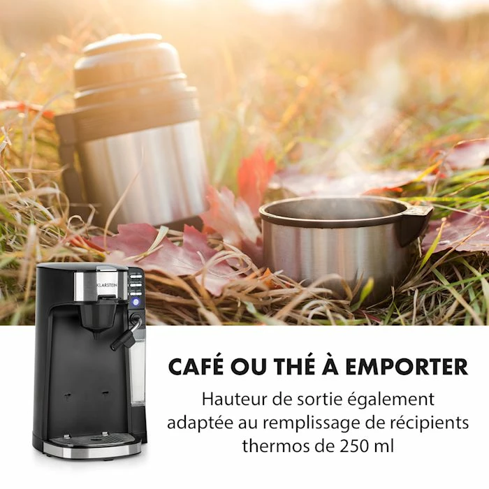 Klarstein Café, Thé Et Espresso Baristomat Machine Automatique 2-en-1 7 Klarstein Café, Thé Et Espresso Baristomat Machine Automatique 2-en-1 – Image 5
