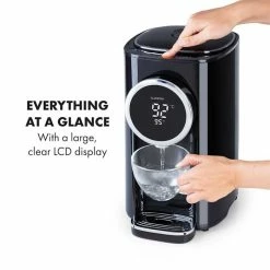 Klarstein Bouilloires Hot Spring Plus Distributeur D'eau Chaude -Appareils de cuisine Soldes Magasin 10033753 yy 0004 logo Klarstein Hot Spring Heisswasserspender schwarz