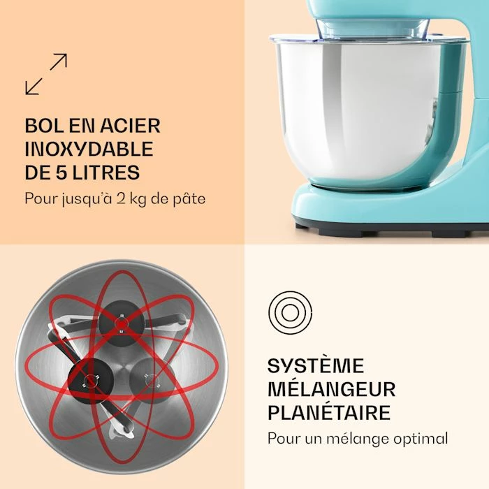 Klarstein Robots De Cuisine Bella Pico 2G Robot Ménager 6 Klarstein Robots De Cuisine Bella Pico 2G Robot Ménager – Image 4