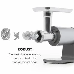 Klarstein Robots De Cuisine Mett Max Hachoir électrique -Appareils de cuisine Soldes Magasin 10034244 yy 0005 logo Klarstein Mett Max elektrischer Fleischwolf grau