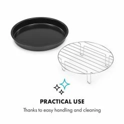 Klarstein Friteuses AeroVital Cube Chef Plaque à Pizza -Appareils de cuisine Soldes Magasin 10034411 yy 0005 logo Klarstein AeroVital Cube Chef Pizzateller