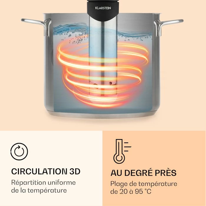 Klarstein Cuisine Vapeur Quickstick Smart Cuiseur Sous Vide 7 Klarstein Cuisine Vapeur Quickstick Smart Cuiseur Sous Vide – Image 5