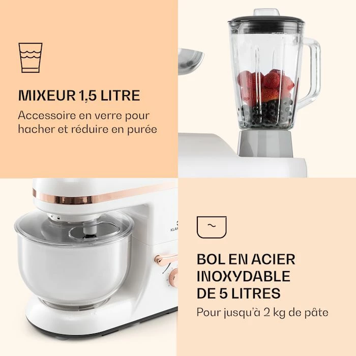 Klarstein Robots De Cuisine Lucia Elegance Robot Ménager 8 Klarstein Robots De Cuisine Lucia Elegance Robot Ménager – Image 6