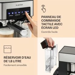Klarstein Café, Thé Et Espresso Arabica Comfort Machine à Espresso -Appareils de cuisine Soldes Magasin 10035655 fr 0005 logo