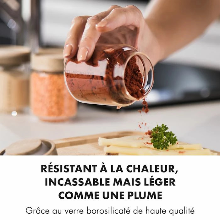 Klarstein Préparation Culinaire Cassia Pots à épices 6 Pcs.130 Ml 7 Klarstein Préparation Culinaire Cassia Pots à épices 6 Pcs.130 Ml – Image 5