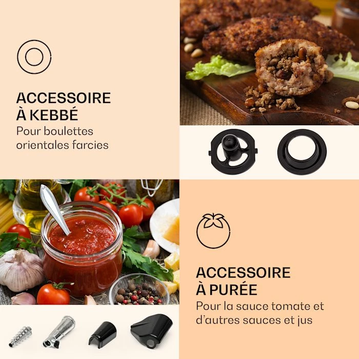 Klarstein Robots De Cuisine Hachoir à Viande électrique Mighty Mince 6 Klarstein Robots De Cuisine Hachoir à Viande électrique Mighty Mince – Image 4