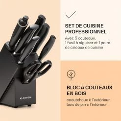 Klarstein Préparation Culinaire Ensemble De Couteaux Katsu Avec Bloc -Appareils de cuisine Soldes Magasin 10037812 fr 0003 logo