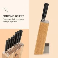 Klarstein Préparation Culinaire Kitano 8 Pcs. Set De Couteaux Avec Bloc 10 Klarstein Préparation Culinaire Kitano 8 Pcs. Set De Couteaux Avec Bloc -Appareils de cuisine Soldes Magasin 10037815 fr 0003 logo
