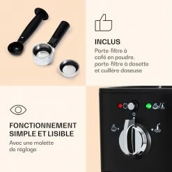 Klarstein Café, Thé Et Espresso Passionata 20 Machine à Expresso 20 Bars -Appareils de cuisine Soldes Magasin 10037855 fr 0006 logo