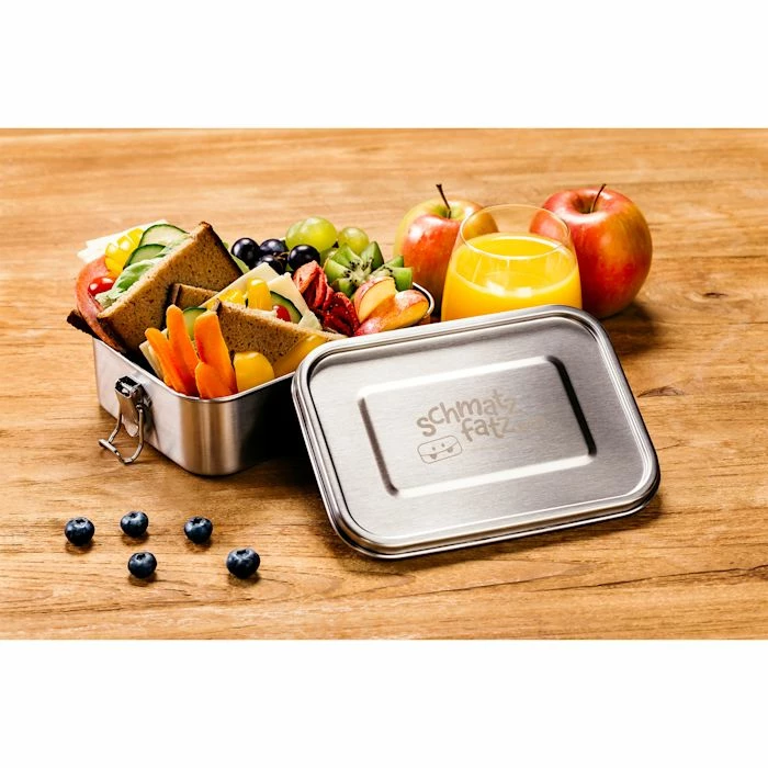 Klarstein Préparation Culinaire Lunchbox Schmatzfatz Eco 1200 Ml 19,5 X 14,5 X 6,5 Cm (LxHxP) Acier Inoxydable 4 Klarstein Préparation Culinaire Lunchbox Schmatzfatz Eco 1200 Ml 19,5 X 14,5 X 6,5 Cm (LxHxP) Acier Inoxydable – Image 2