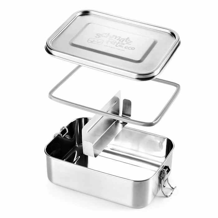 Klarstein Préparation Culinaire Lunchbox Schmatzfatz Eco 1200 Ml 19,5 X 14,5 X 6,5 Cm (LxHxP) Acier Inoxydable 5 Klarstein Préparation Culinaire Lunchbox Schmatzfatz Eco 1200 Ml 19,5 X 14,5 X 6,5 Cm (LxHxP) Acier Inoxydable – Image 3