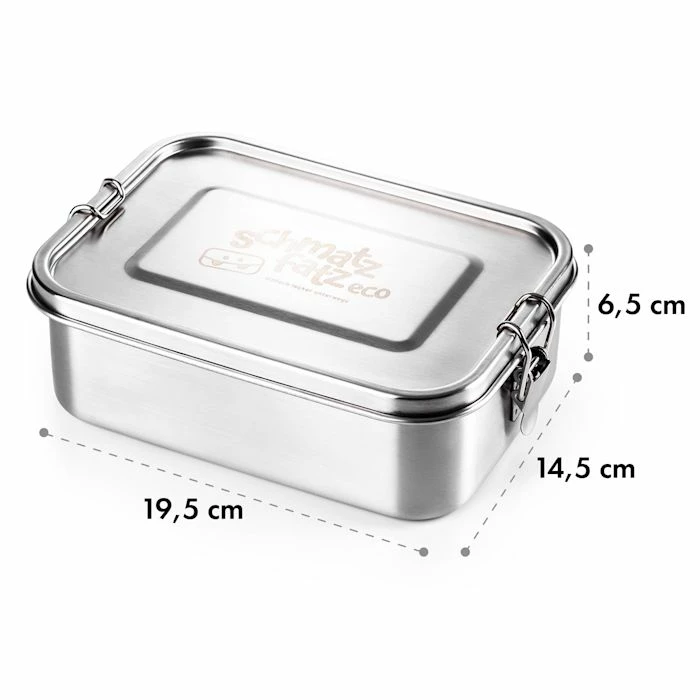 Klarstein Préparation Culinaire Lunchbox Schmatzfatz Eco 1200 Ml 19,5 X 14,5 X 6,5 Cm (LxHxP) Acier Inoxydable 8 Klarstein Préparation Culinaire Lunchbox Schmatzfatz Eco 1200 Ml 19,5 X 14,5 X 6,5 Cm (LxHxP) Acier Inoxydable – Image 6