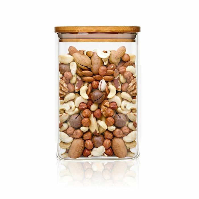 Klarstein Préparation Culinaire Bocal Carré Avec Couvercle En Bambou 3 Klarstein Préparation Culinaire Bocal Carré Avec Couvercle En Bambou