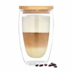 Bambuswald Préparation Culinaire Verre à Café Avec Couvercle 400 Ml