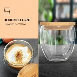 Bambuswald Préparation Culinaire Verre à Café Avec Couvercle 240 Ml 10 Bambuswald Préparation Culinaire Verre à Café Avec Couvercle 240 Ml -Appareils de cuisine Soldes Magasin 10038227 fr 0003 logo