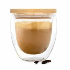 Bambuswald Préparation Culinaire Verre à Café Avec Couvercle 240 Ml