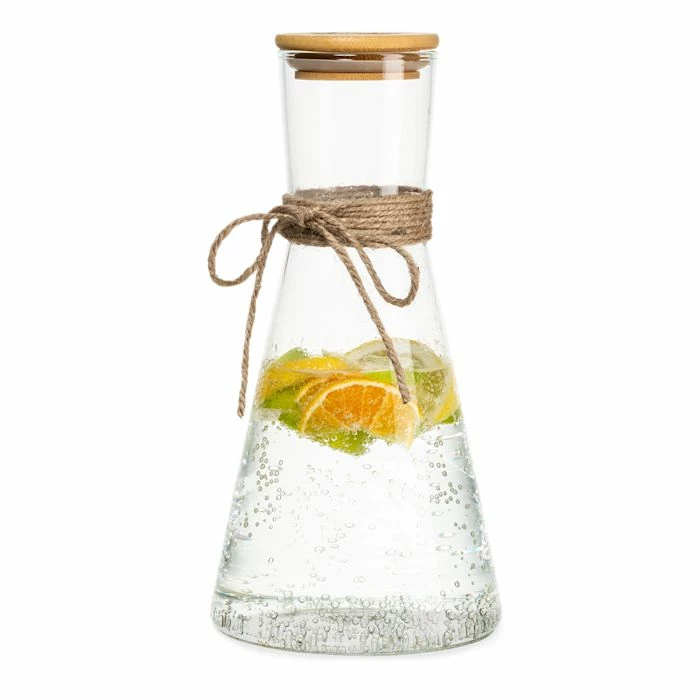 Klarstein Préparation Culinaire Carafe De Verre Avec Couvercle En Bambou 3 Klarstein Préparation Culinaire Carafe De Verre Avec Couvercle En Bambou