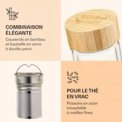 Klarstein Préparation Culinaire Bouteille De Thé Avec Bouchon Et Infuseur 500 Ml -Appareils de cuisine Soldes Magasin 10038238 fr 0003 logo