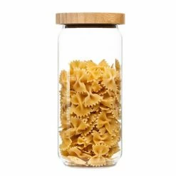 Klarstein Préparation Culinaire Bocal Empilable Avec Couvercle En Bambou 1 000 ml