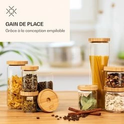 Klarstein Préparation Culinaire Bocal Empilable Avec Couvercle En Bambou 750 ml 9 Klarstein Préparation Culinaire Bocal Empilable Avec Couvercle En Bambou 750 ml -Appareils de cuisine Soldes Magasin 10038242 fr 0003 logo