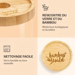Klarstein Préparation Culinaire Bocal Empilable Avec Couvercle En Bambou 750 ml 10 Klarstein Préparation Culinaire Bocal Empilable Avec Couvercle En Bambou 750 ml -Appareils de cuisine Soldes Magasin 10038242 fr 0004 logo
