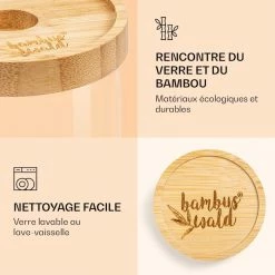Klarstein Préparation Culinaire Bocal Empilable Avec Couvercle En Bambou 500 ml 11 Klarstein Préparation Culinaire Bocal Empilable Avec Couvercle En Bambou 500 ml -Appareils de cuisine Soldes Magasin 10038243 fr 0004 logo