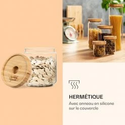 Klarstein Préparation Culinaire Bocal Empilable Avec Couvercle En Bambou 500 ml 12 Klarstein Préparation Culinaire Bocal Empilable Avec Couvercle En Bambou 500 ml -Appareils de cuisine Soldes Magasin 10038243 fr 0005 logo
