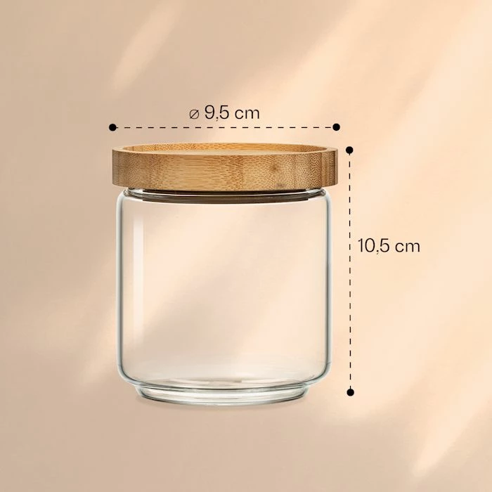 Klarstein Préparation Culinaire Bocal Empilable Avec Couvercle En Bambou 500 ml 8 Klarstein Préparation Culinaire Bocal Empilable Avec Couvercle En Bambou 500 ml – Image 6