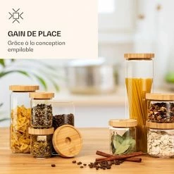 Klarstein Préparation Culinaire Bocal Empilable Avec Couvercle En Bambou 300 ml 10 Klarstein Préparation Culinaire Bocal Empilable Avec Couvercle En Bambou 300 ml -Appareils de cuisine Soldes Magasin 10038244 fr 0003 logo