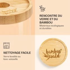 Klarstein Préparation Culinaire Bocal Empilable Avec Couvercle En Bambou 300 ml 11 Klarstein Préparation Culinaire Bocal Empilable Avec Couvercle En Bambou 300 ml -Appareils de cuisine Soldes Magasin 10038244 fr 0004 logo