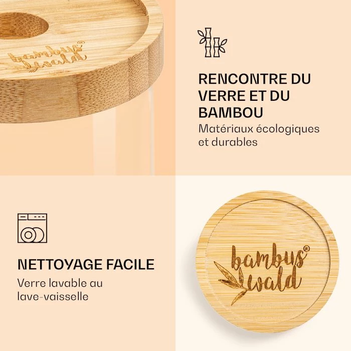 Klarstein Préparation Culinaire Bocal Empilable Avec Couvercle En Bambou 300 ml 6 Klarstein Préparation Culinaire Bocal Empilable Avec Couvercle En Bambou 300 ml – Image 4