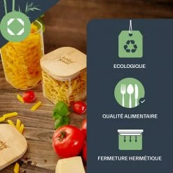 Klarstein Préparation Culinaire Bocal Carré Avec Couvercle En Bambou -Appareils de cuisine Soldes Magasin 10038257 fr 0003 logo