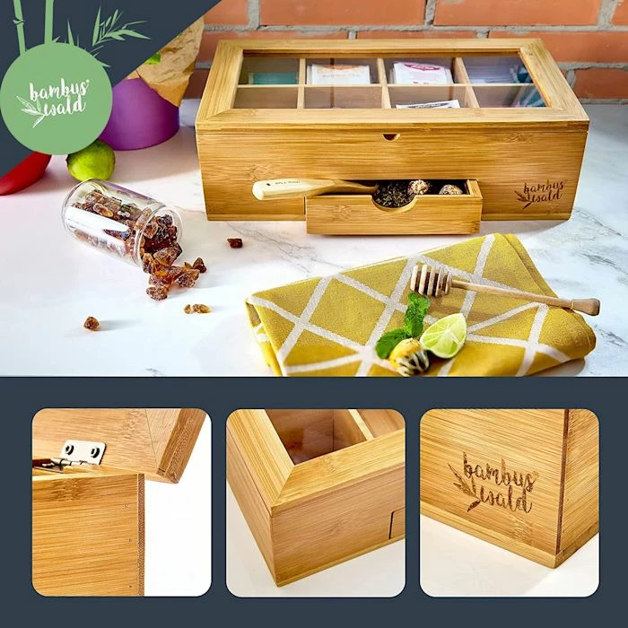 Klarstein Préparation Culinaire Boîte à Thé Avec Compartiment Supplémentaire 5 Klarstein Préparation Culinaire Boîte à Thé Avec Compartiment Supplémentaire – Image 3