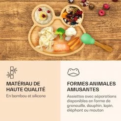 Klarstein Préparation Culinaire Vaisselle Pour Enfants Assiette En Bambou 11 Klarstein Préparation Culinaire Vaisselle Pour Enfants Assiette En Bambou -Appareils de cuisine Soldes Magasin 10038283 fr 0004 logo
