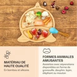 Klarstein Préparation Culinaire Vaisselle Pour Enfants Assiette En Bambou -Appareils de cuisine Soldes Magasin 10038284 fr 0004 logo