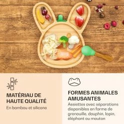 Klarstein Préparation Culinaire Vaisselle Pour Enfants Assiette En Bambou -Appareils de cuisine Soldes Magasin 10038289 fr 0004 logo